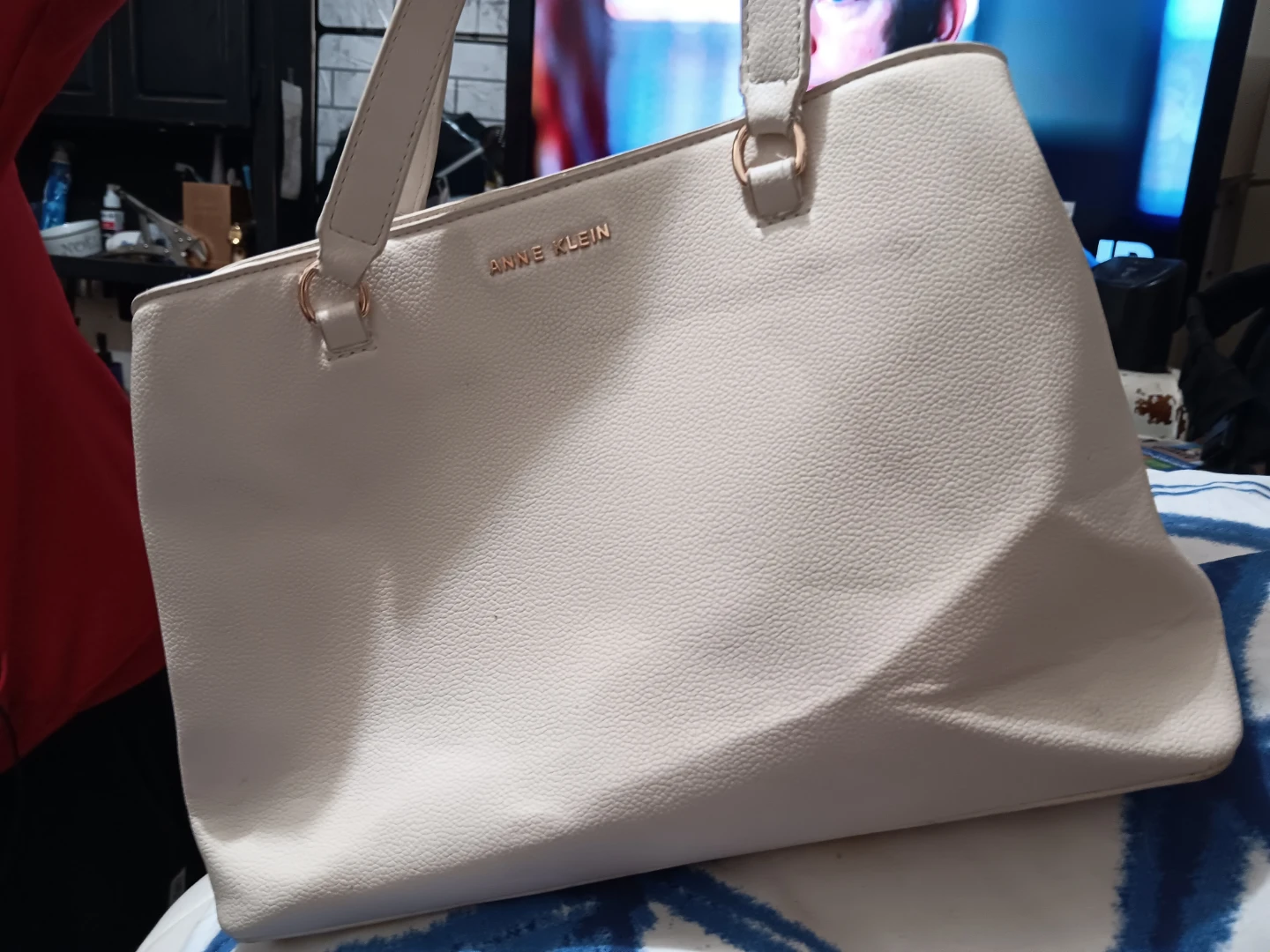 Anne Klein cream tote bag