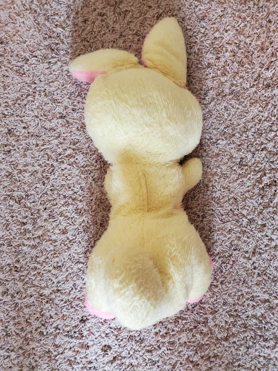 Vintage Yellow and Pink Plush Bunny - photo 3