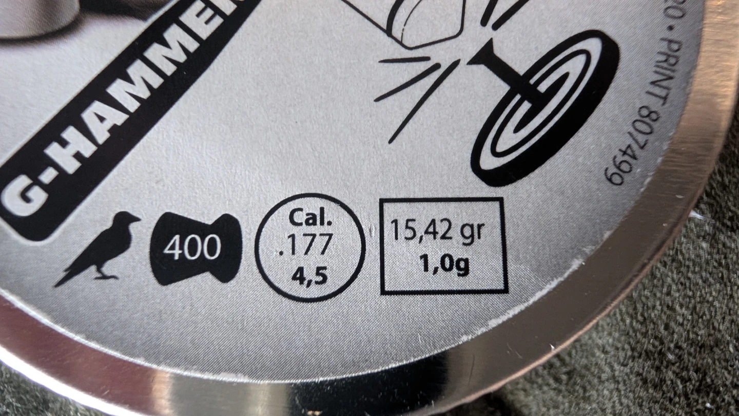 .177 heavy pellets full can Gamo G-hammer - photo 3