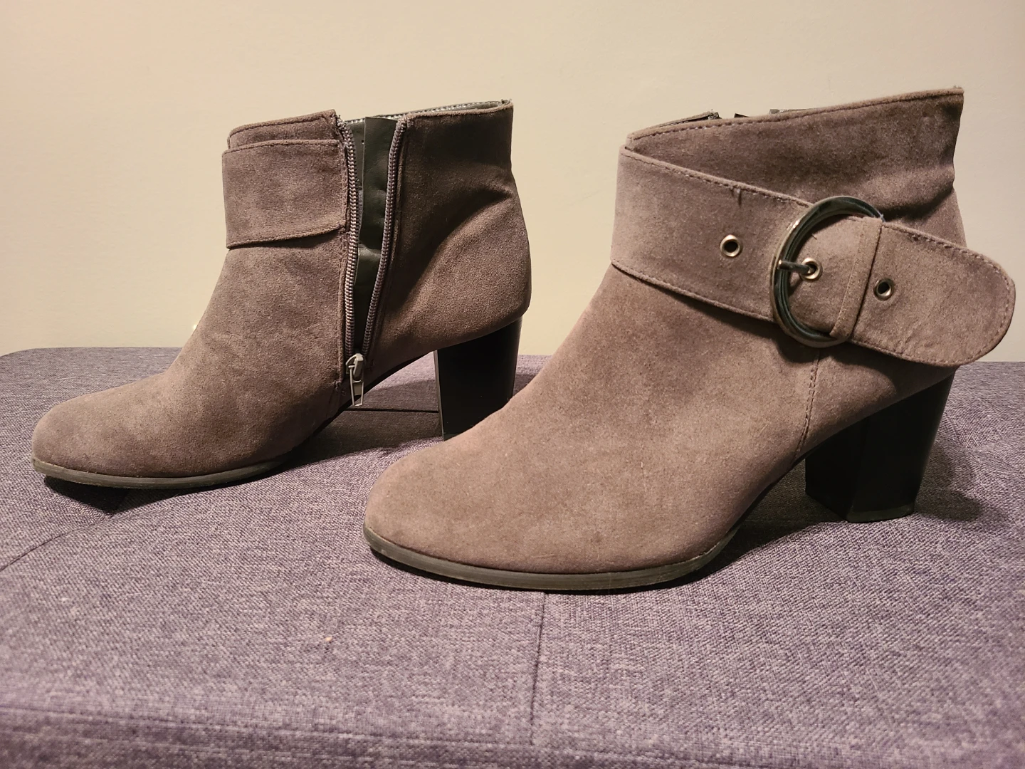 Suzy Shier Grey Ankle Boots - Size 10 - photo 4