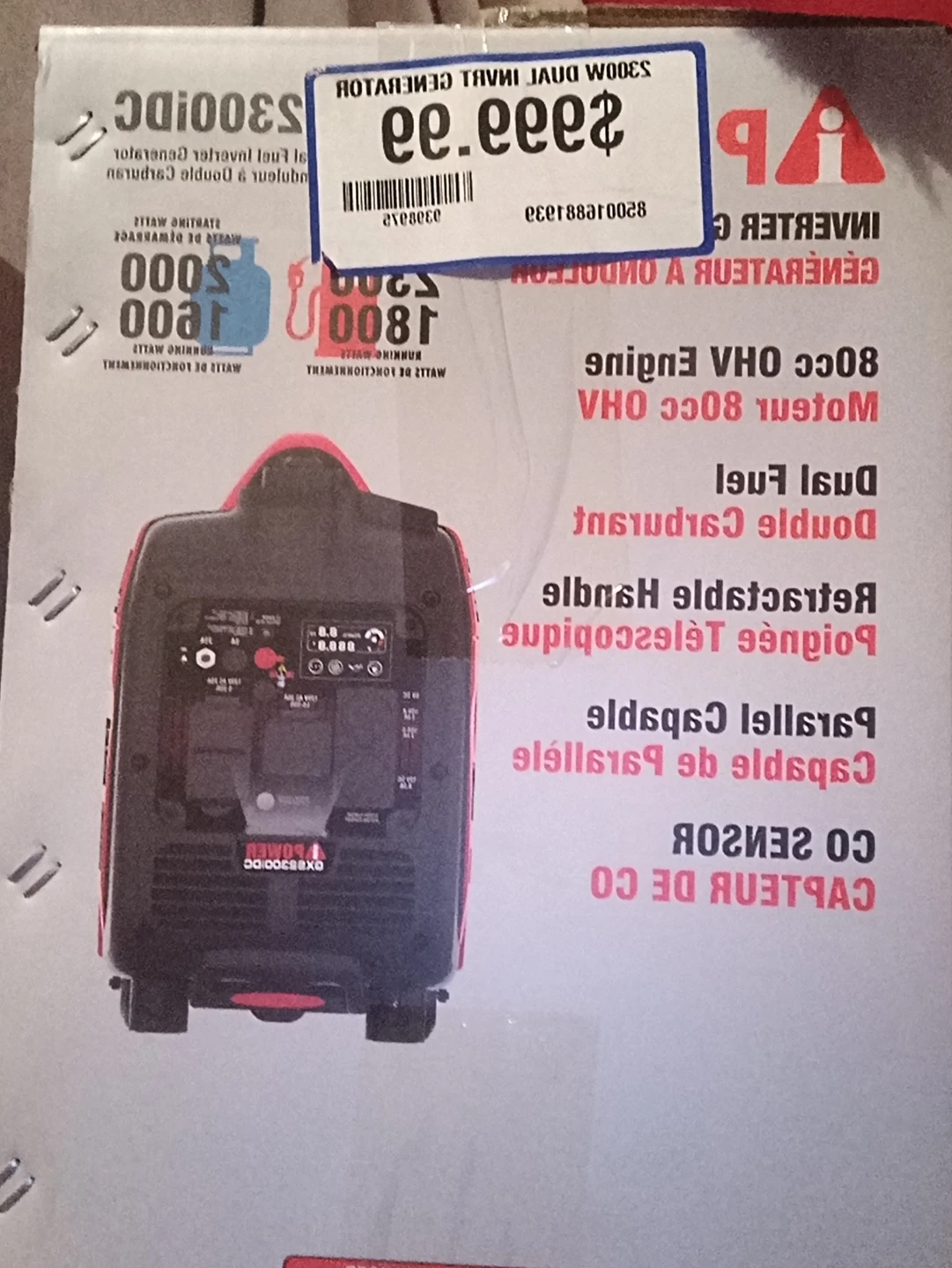 A-iPower GXS2300iDC Dual Fuel Inverter Generator - photo 2