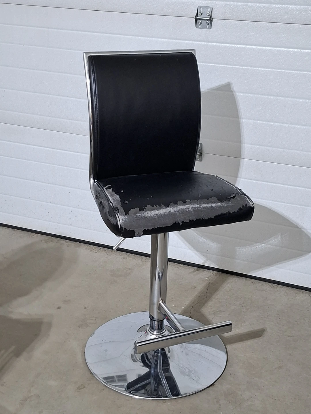 Black Adjustable Bar Stool