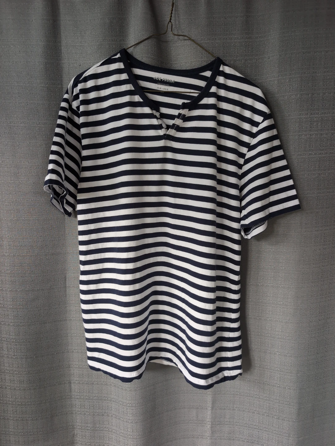Joe Fresh Striped Henley T-Shirt size L