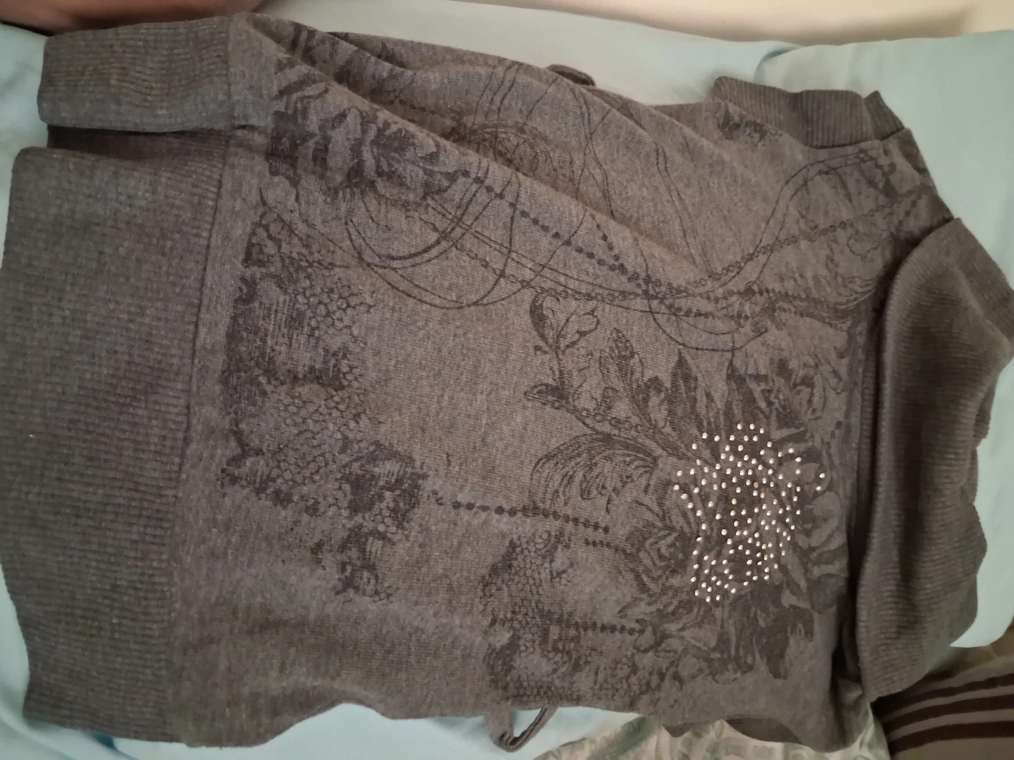 Girls Ribbed Gray Top, Size 10/12 - photo 2