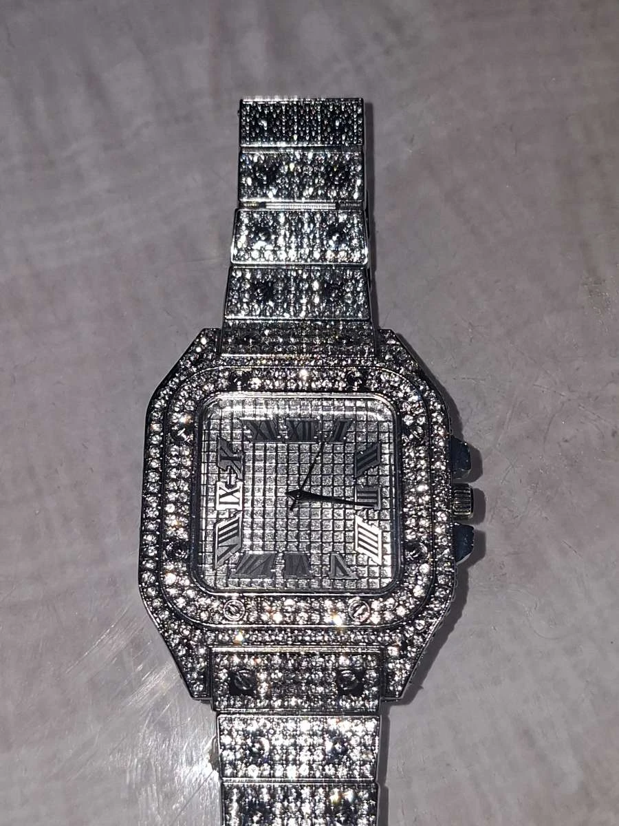 Iced Out Silver Tone Watch - photo 2