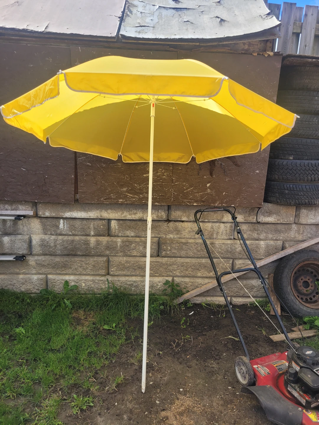 Yellow Patio/Beach Outdoor Umbrella Sun Shade - photo 2