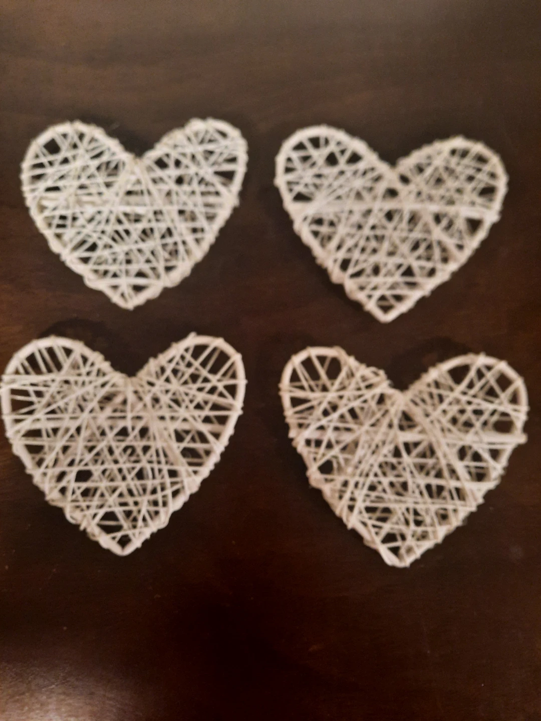 Heart Shaped Rattan Hanging Decorations - 4 Pcs - photo 2