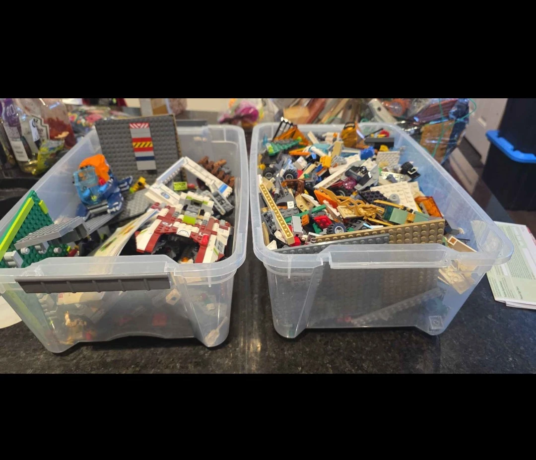 Large Bin Collection of LEGO Bricks and Sets