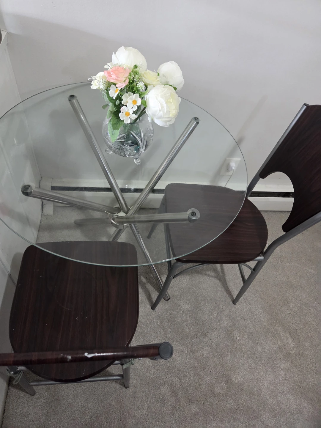 Glass Top Bistro Table with Two Chairs - photo 2