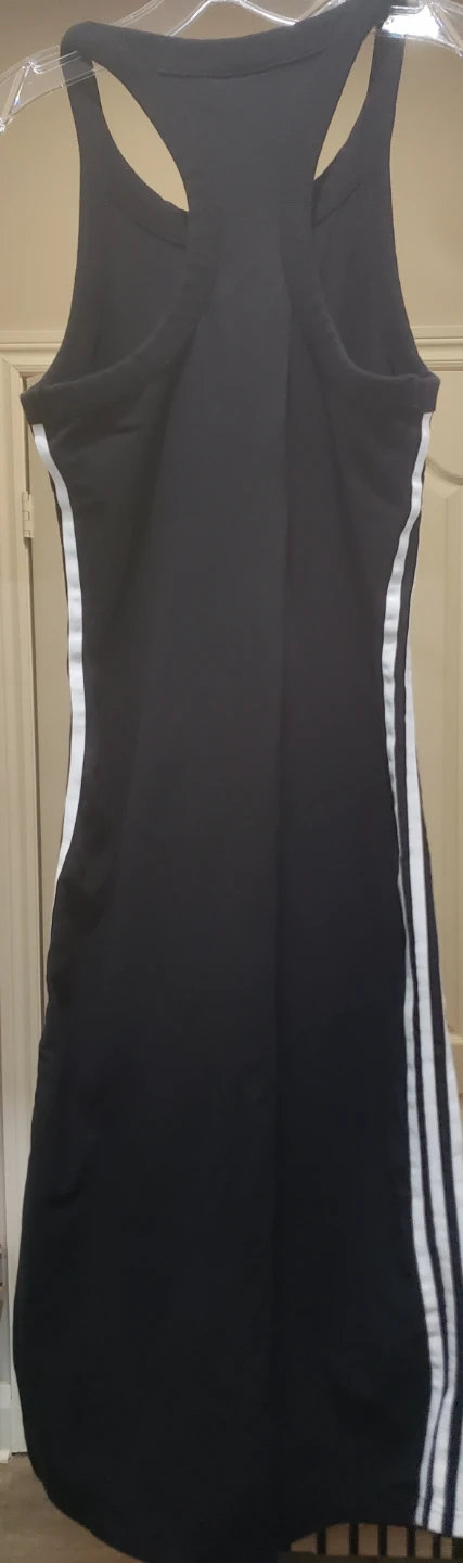 Adidas Black Dress with White Stripes - photo 4