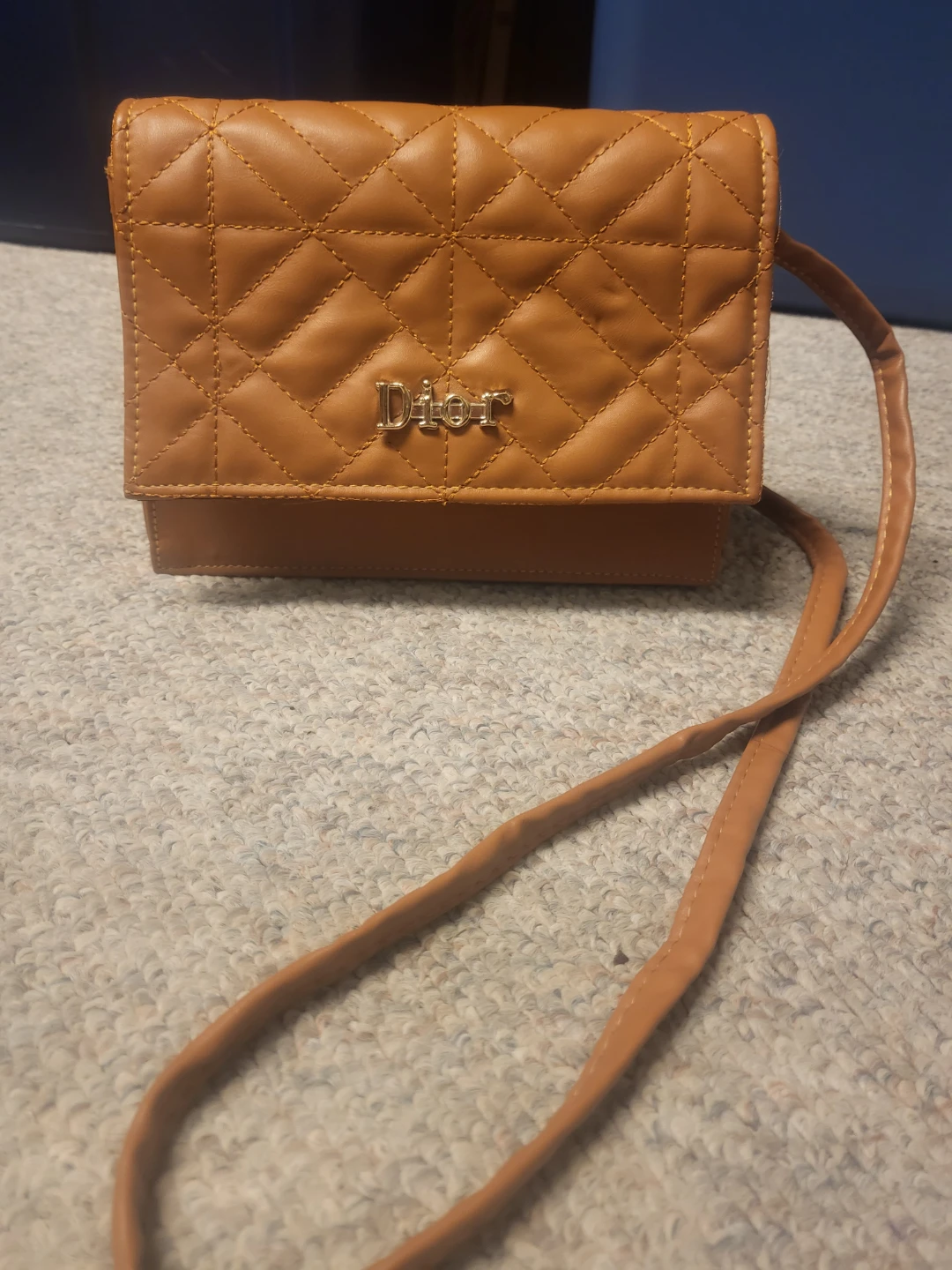 🏈 Quilted Tan Crossbody Bag - photo 2