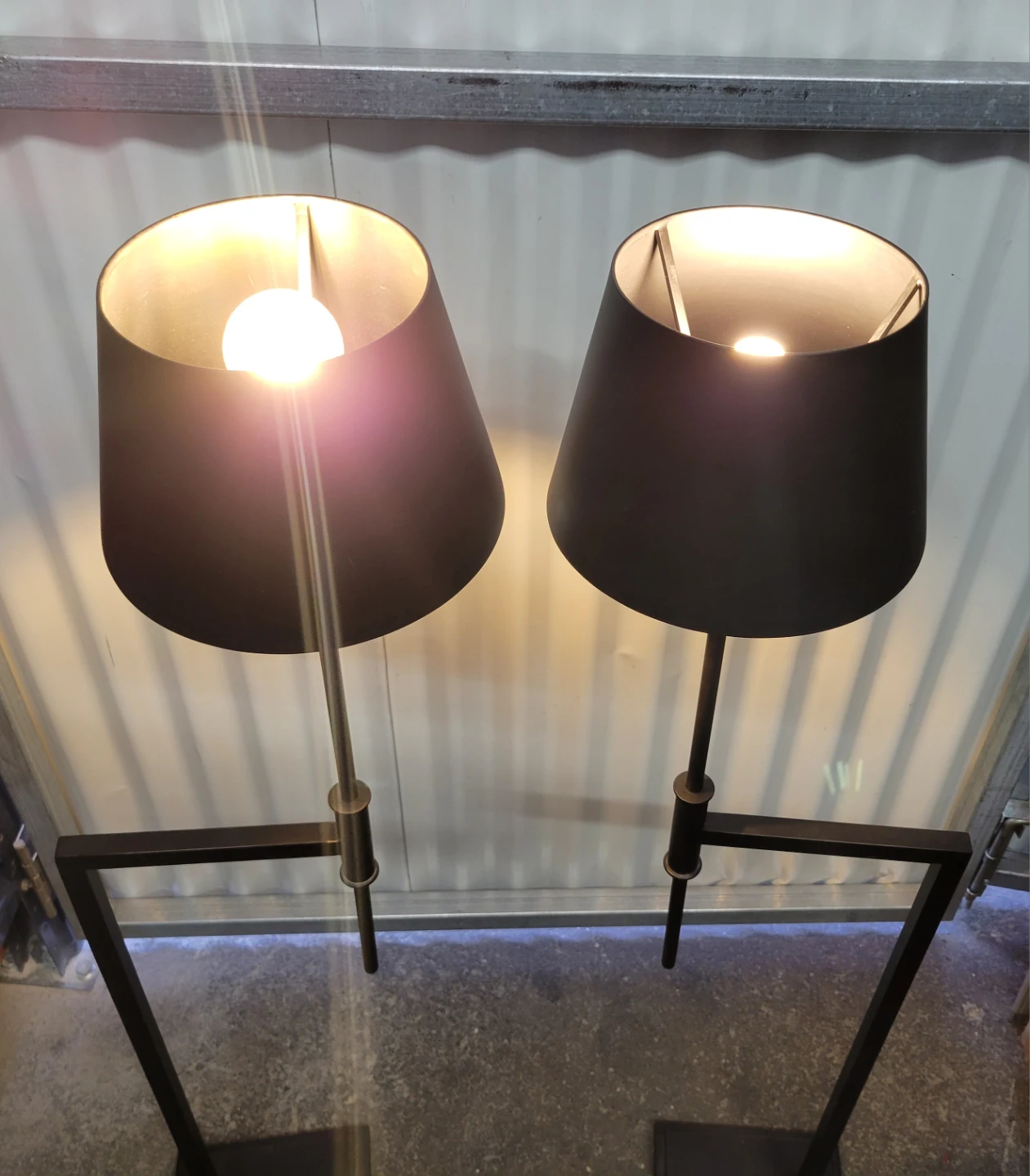 Set of Two Modern Black Floor Lamps - photo 2