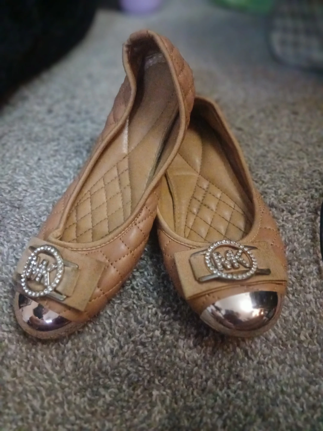 Michael Kors Tan Quilted Ballet Flats - photo 2