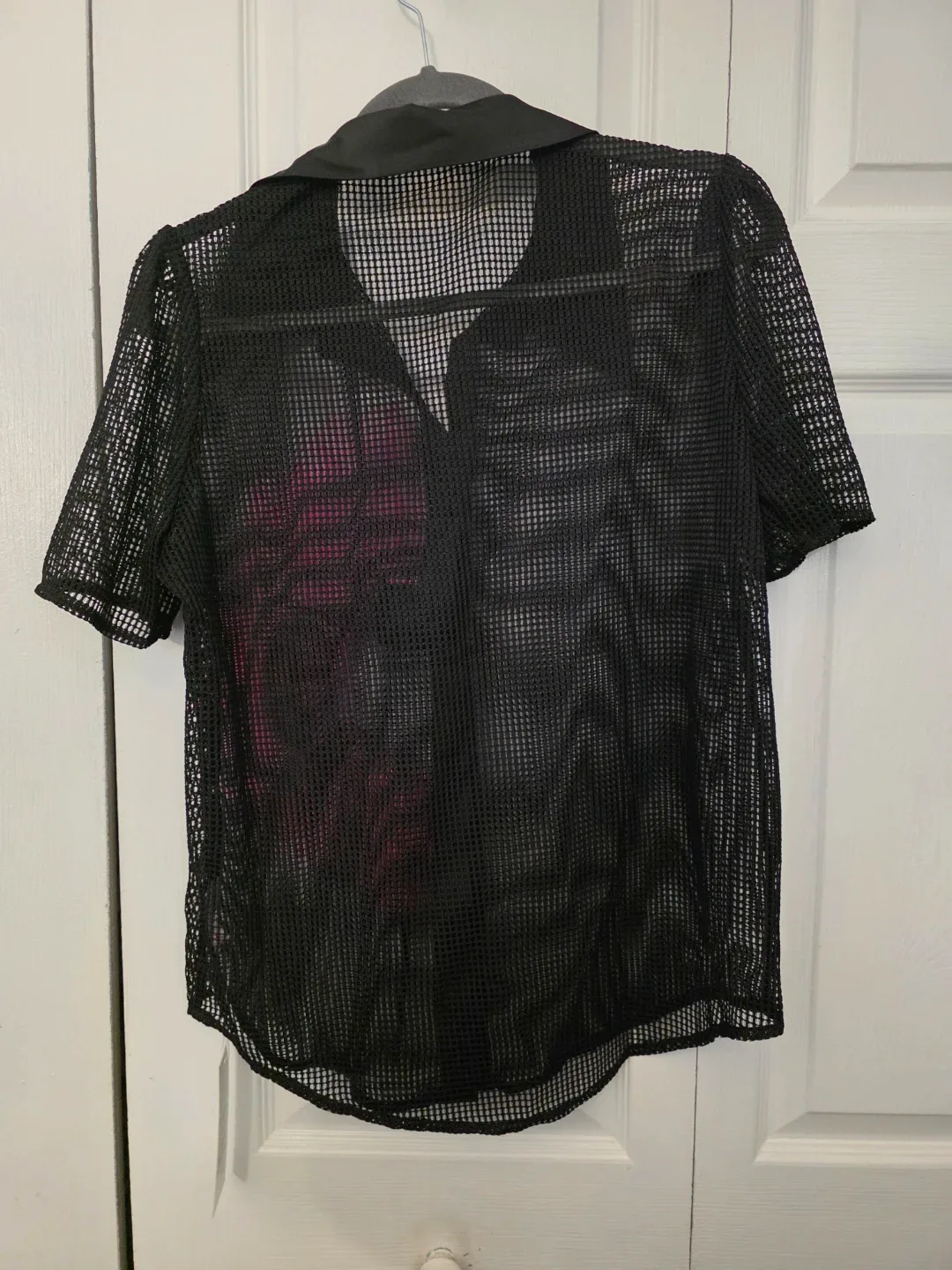 La'Ros Black Mesh Top with Pink Tulle Detail - photo 2