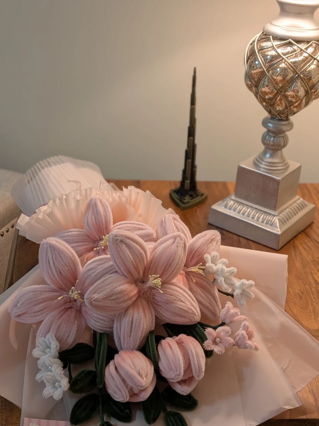 Nush Handmade Pink Pipe Cleaner Flower Bouquet - photo 4