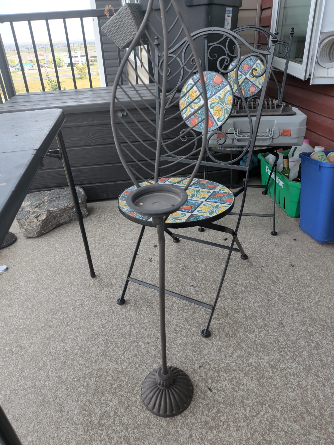 Metal Leaf Candle Holder
