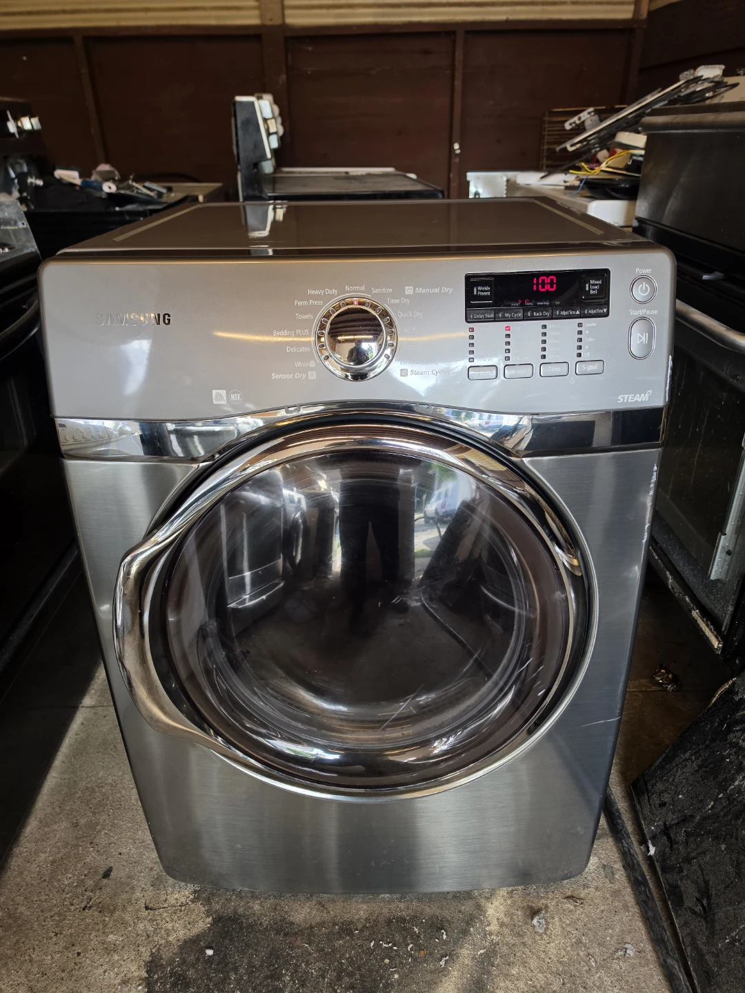 Delivery Available - Samsung SteamDry 7.4 cu. ft. Front Load