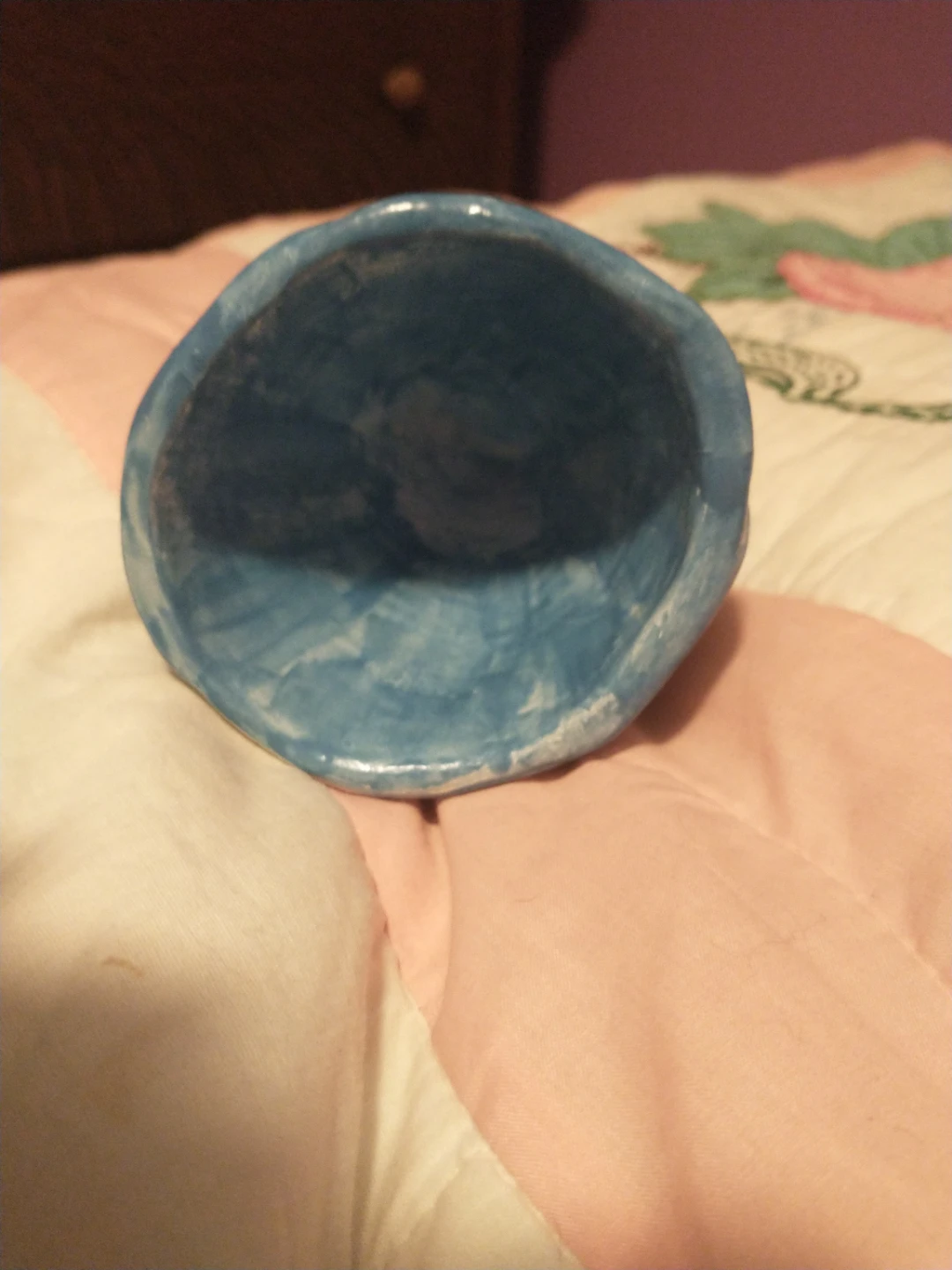 Handmade Blue Ceramic Cup - photo 3
