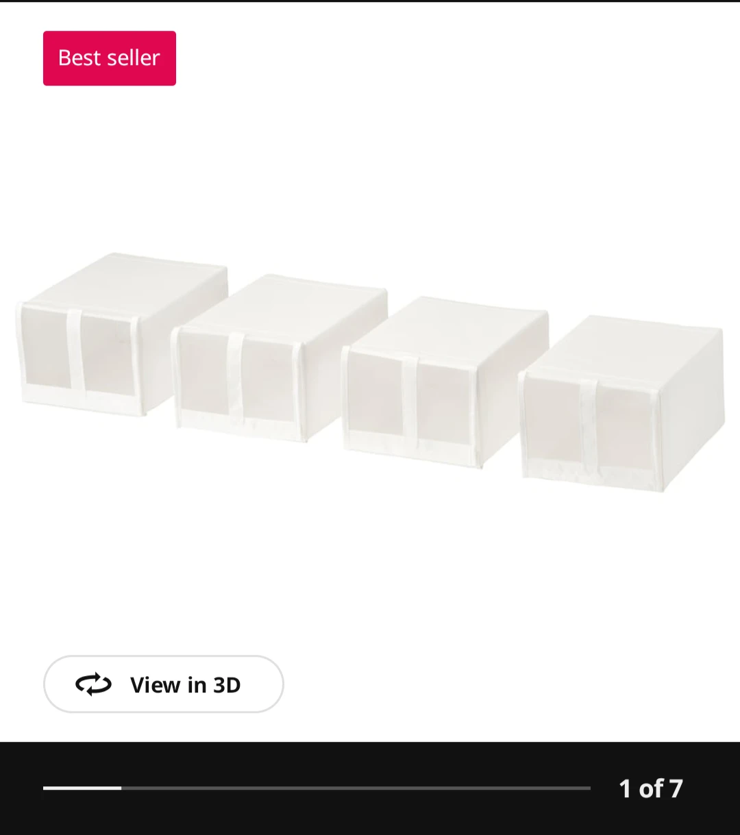 Four IKEA SKUBB drawer organizers, white - photo 4
