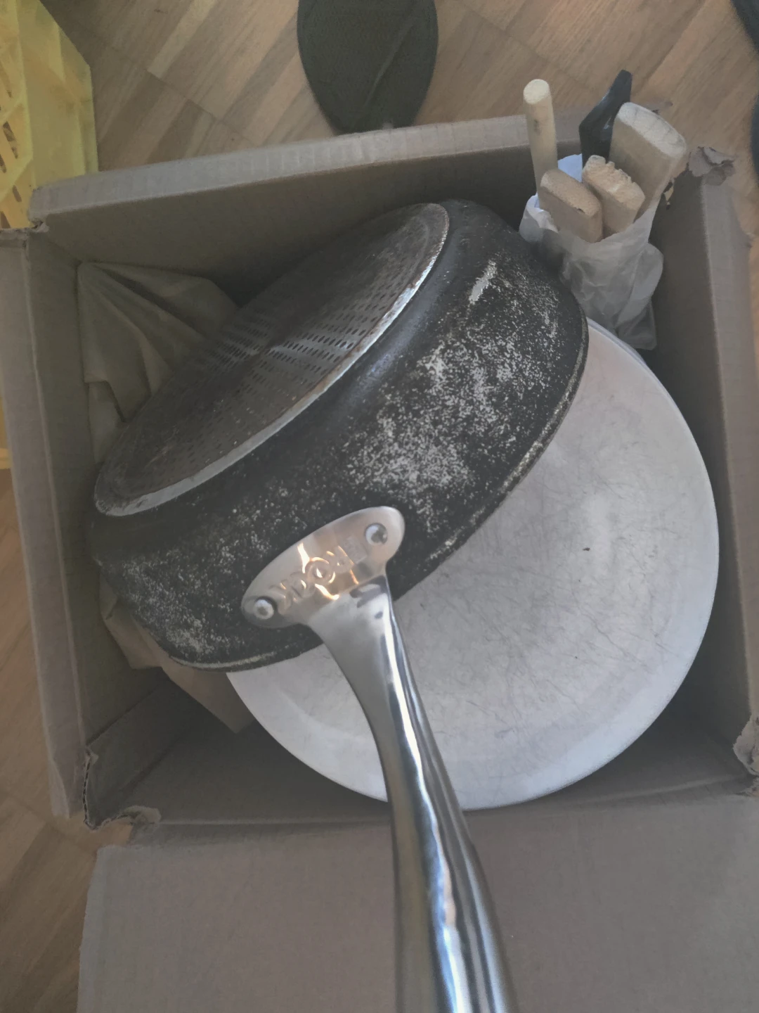 The Rock Pan with Assorted Kitchen Utensils