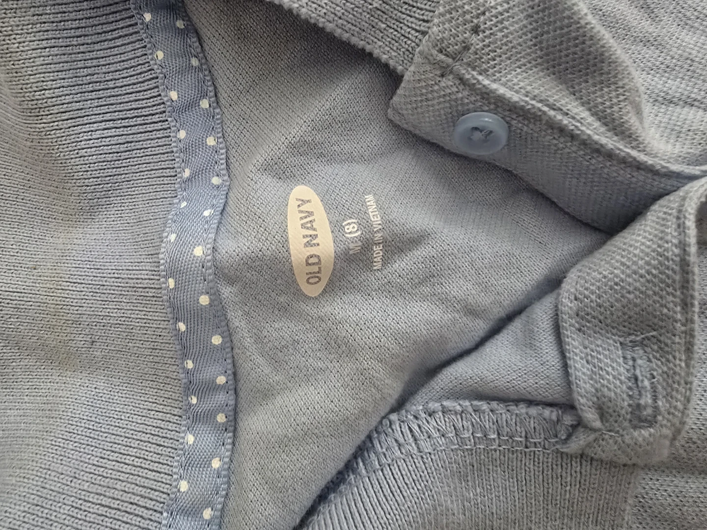 Old Navy Blue Polo Shirt Size 8 - photo 2