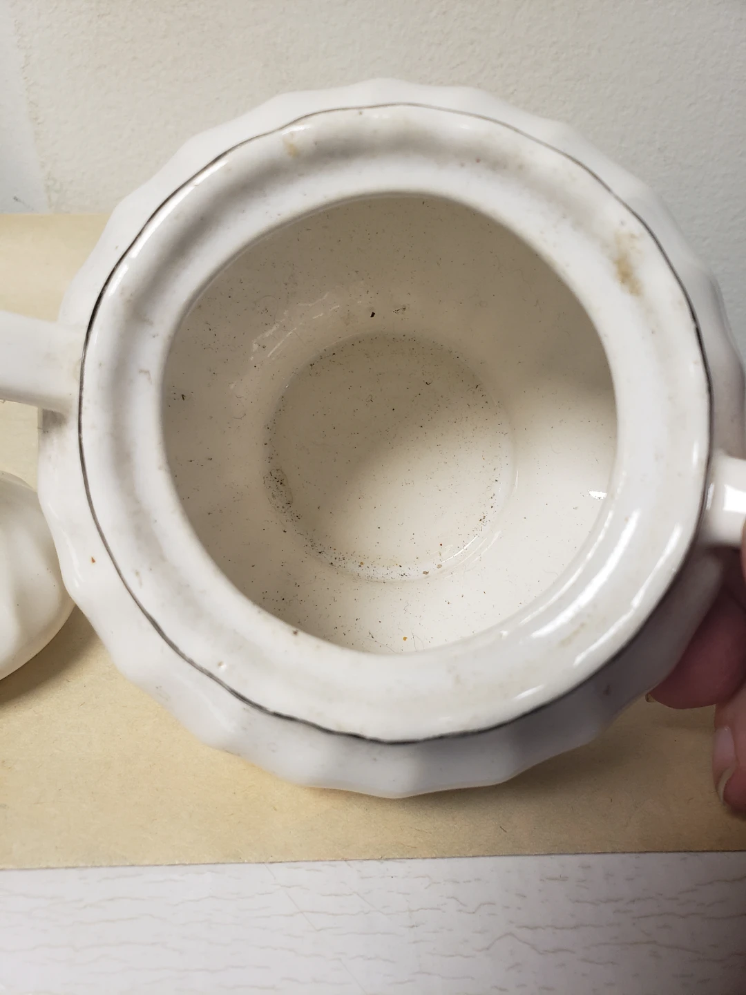 Vintage Rose Pattern Sugar Bowl - photo 3