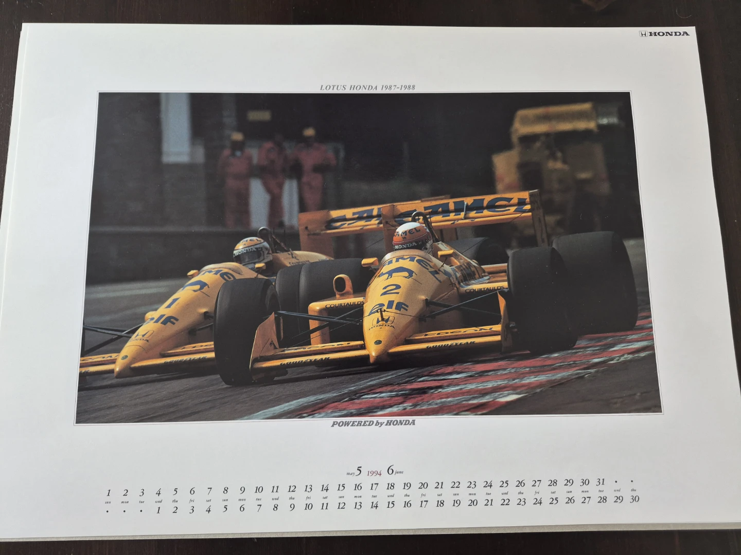Vintage 1994 Honda Formula 1 Racing Calendar🏈 - photo 3
