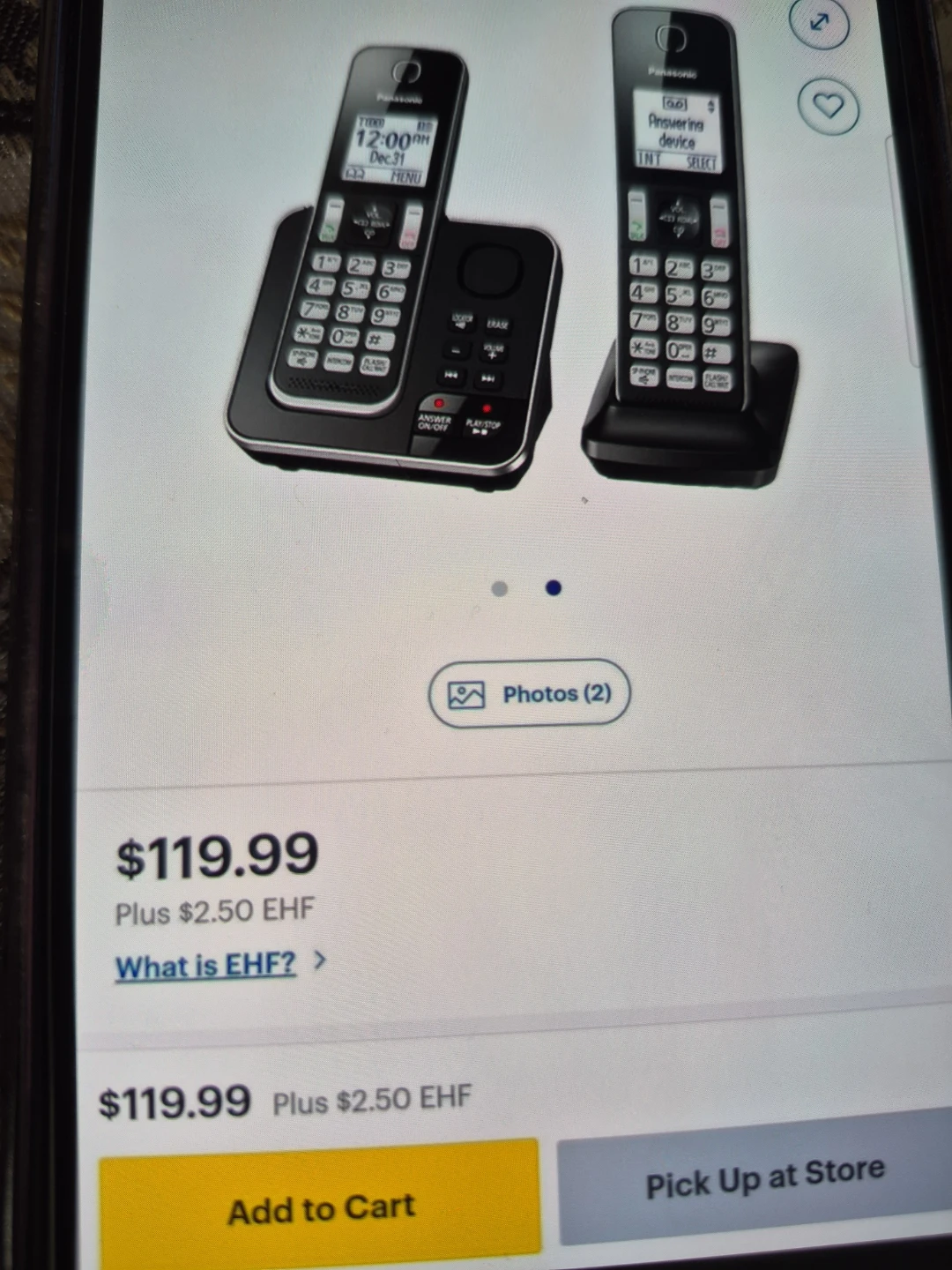Panasonic Cordless Phone with Answering Machine