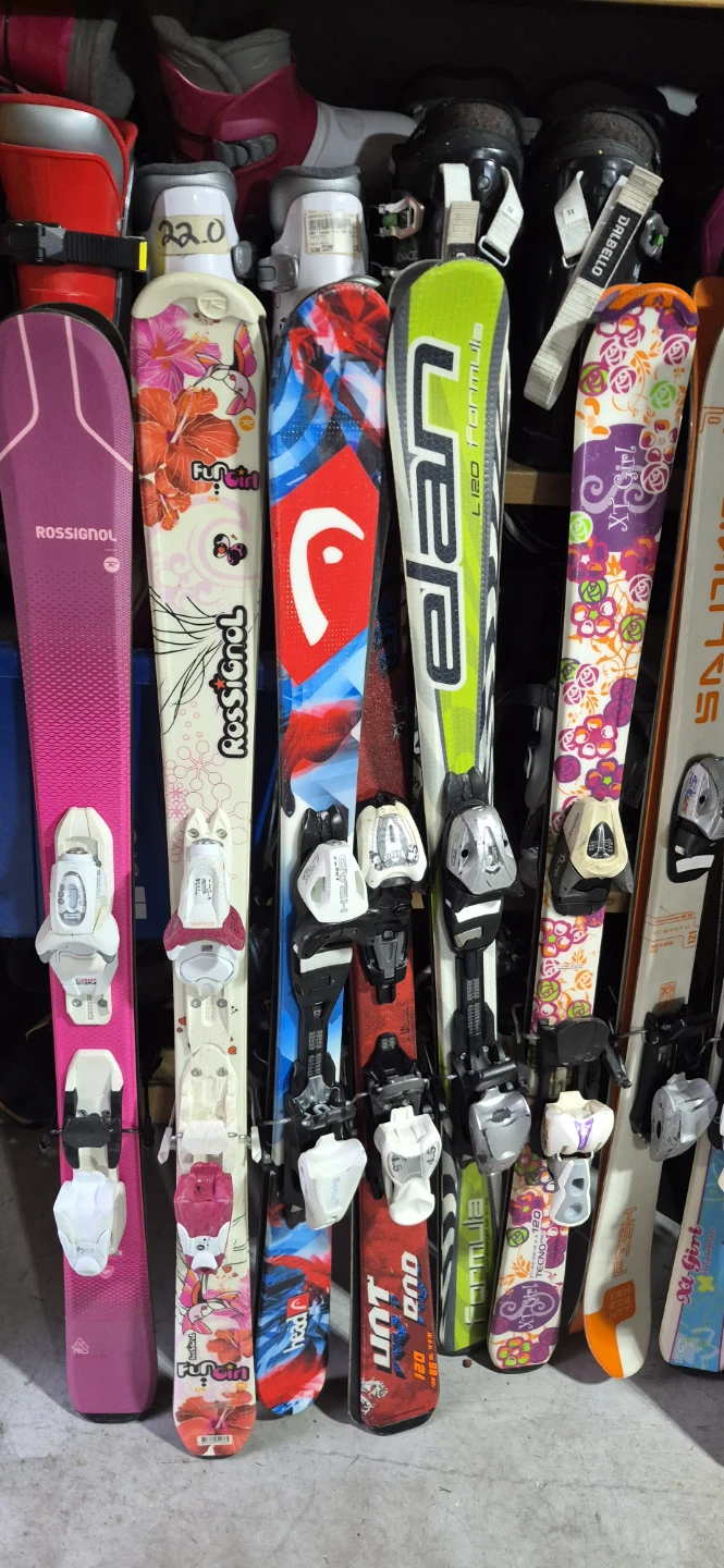 Assorted Downhill Skis and Ski Boots