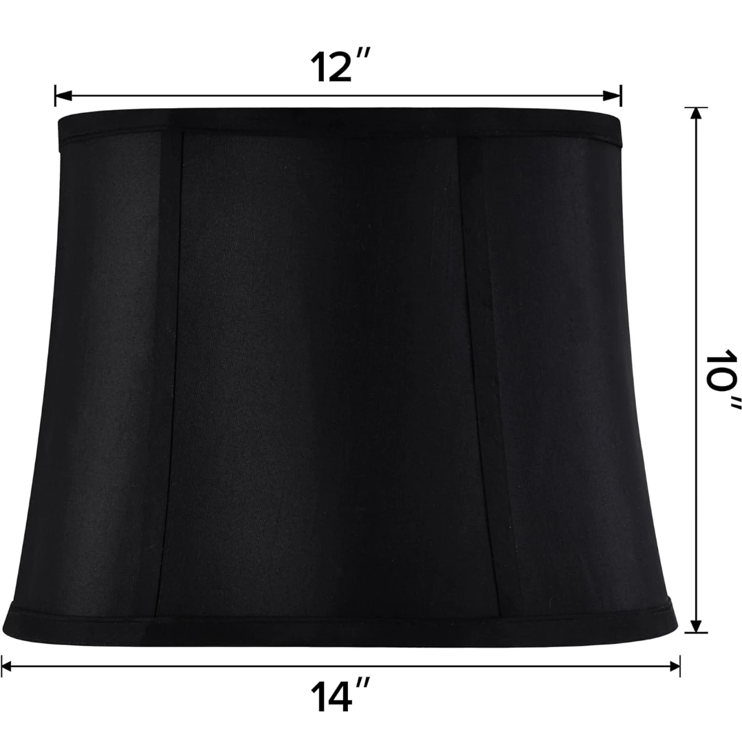 Black and Gold Drum Lamp Shade - photo 3