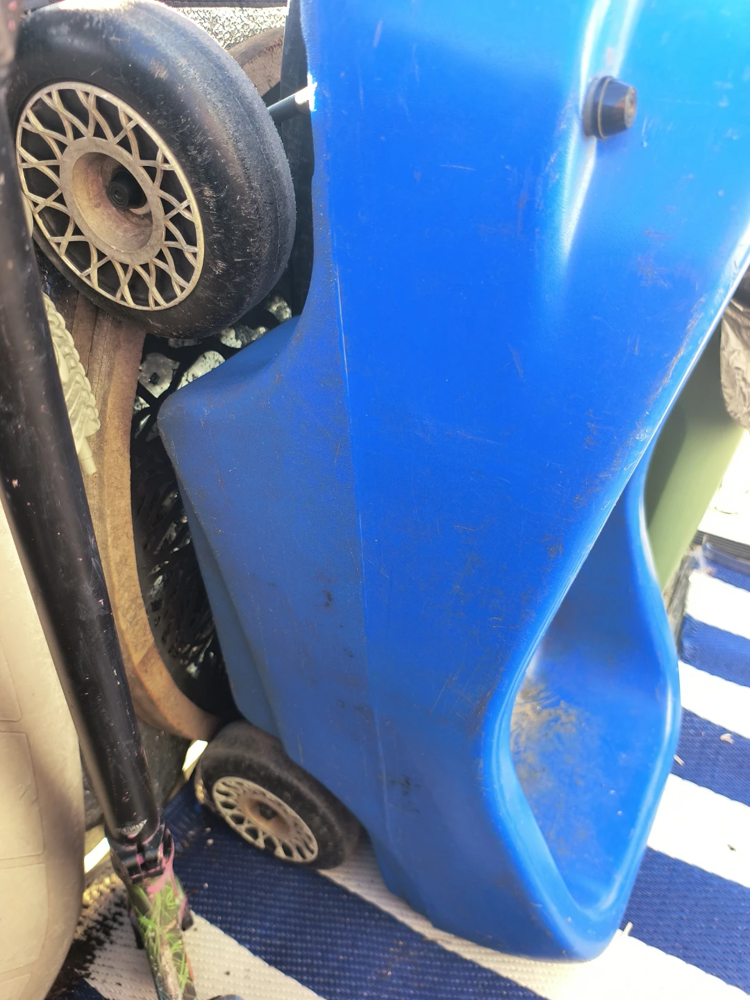Blue Plastic Utility Wagon