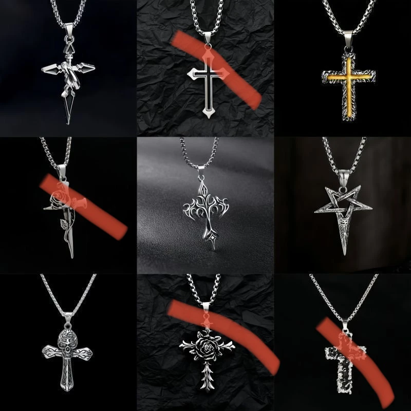 Assorted Gothic Style Stainless Steel Necklaces