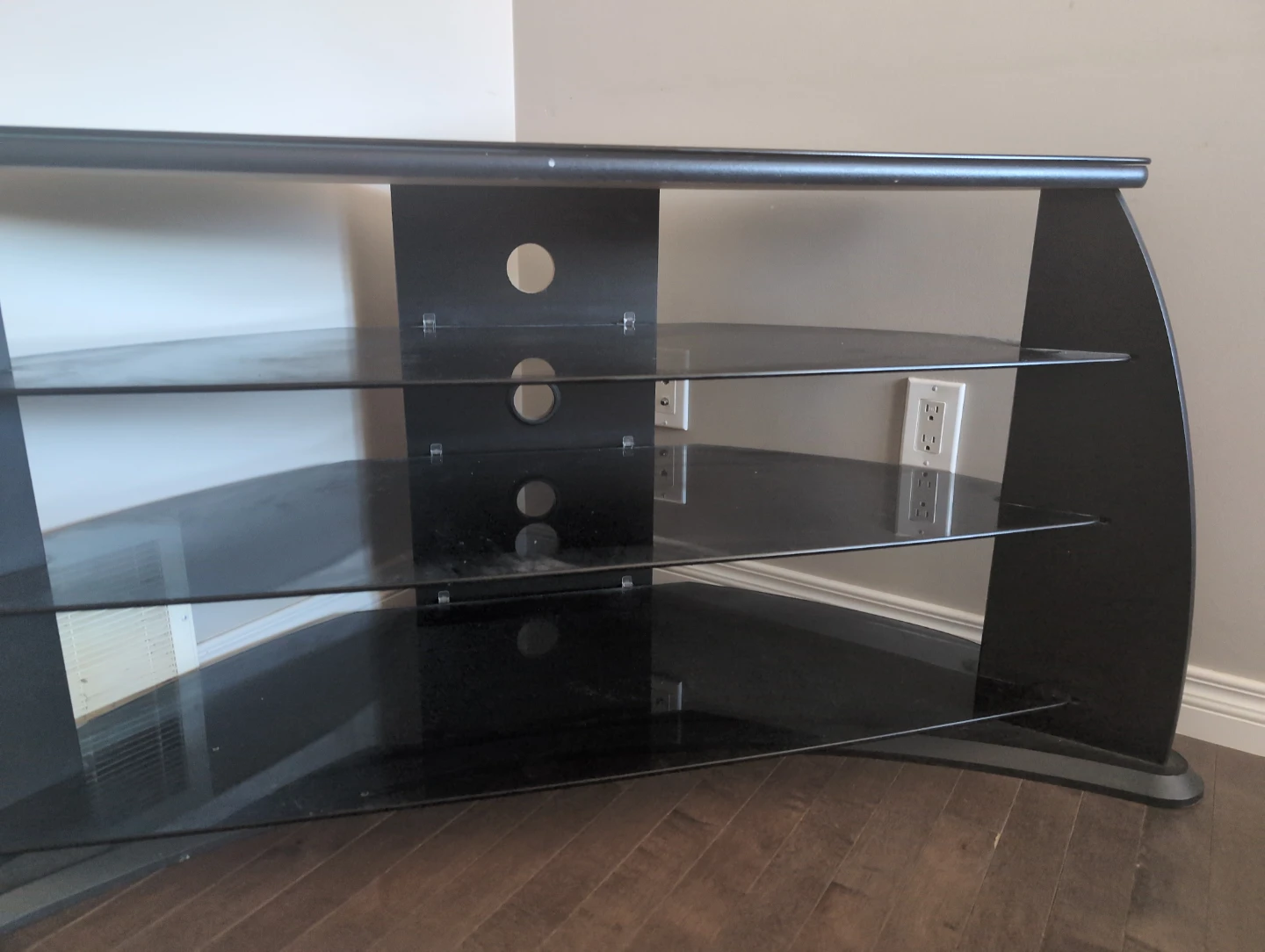 Black Corner TV Stand - photo 2