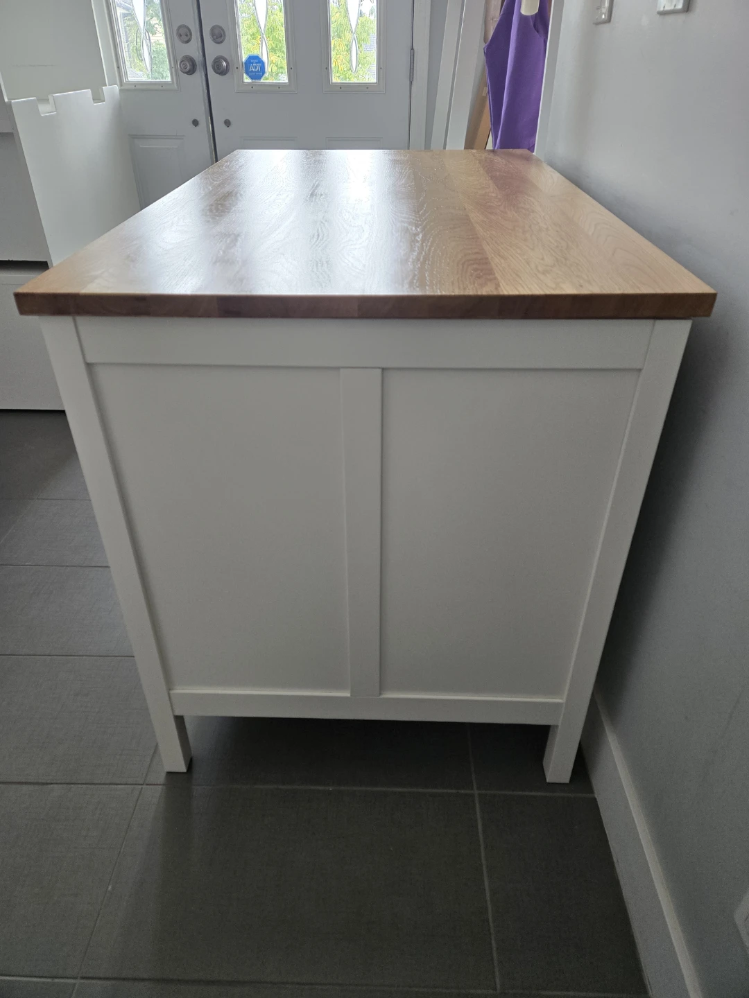 Newly refinished tornviken butcher block kitchen island - photo 4
