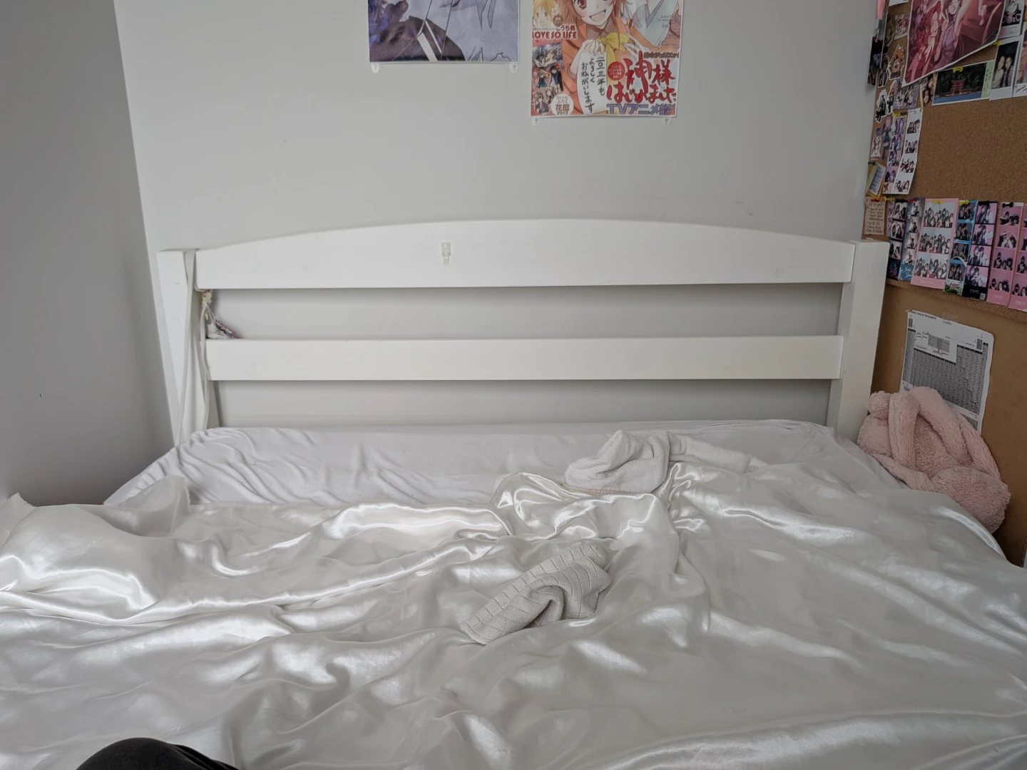 White Wooden Bed Frame - photo 2