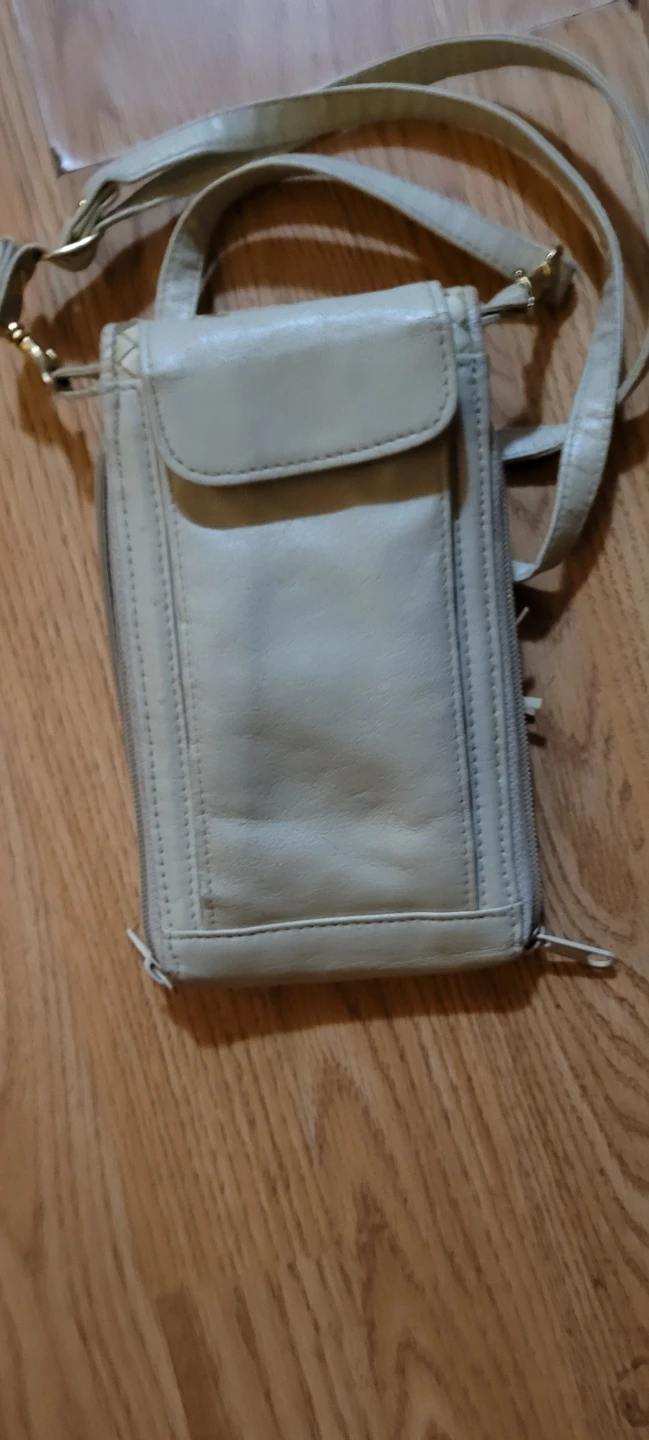 Cream Woven Crossbody Phone Wallet - photo 2
