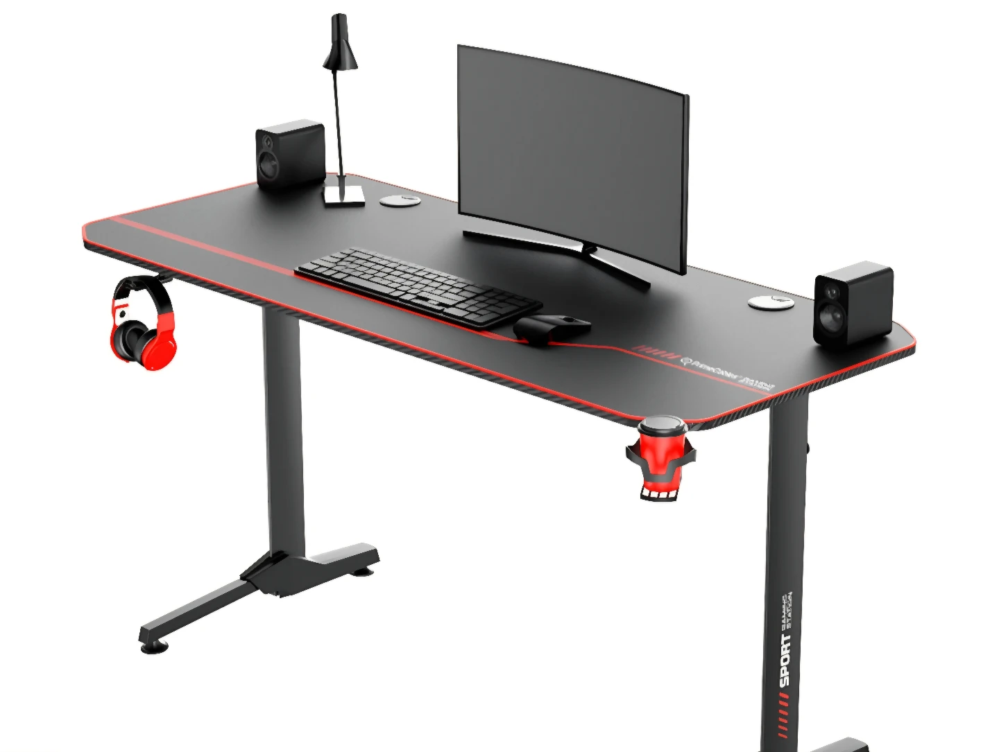 Arozzi Arena Gaming Desk Black and Red