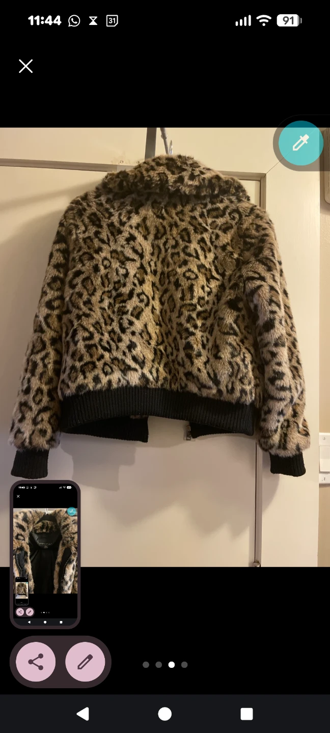 XS Banana Republic Leopard Faux Fur Jacket - photo 4
