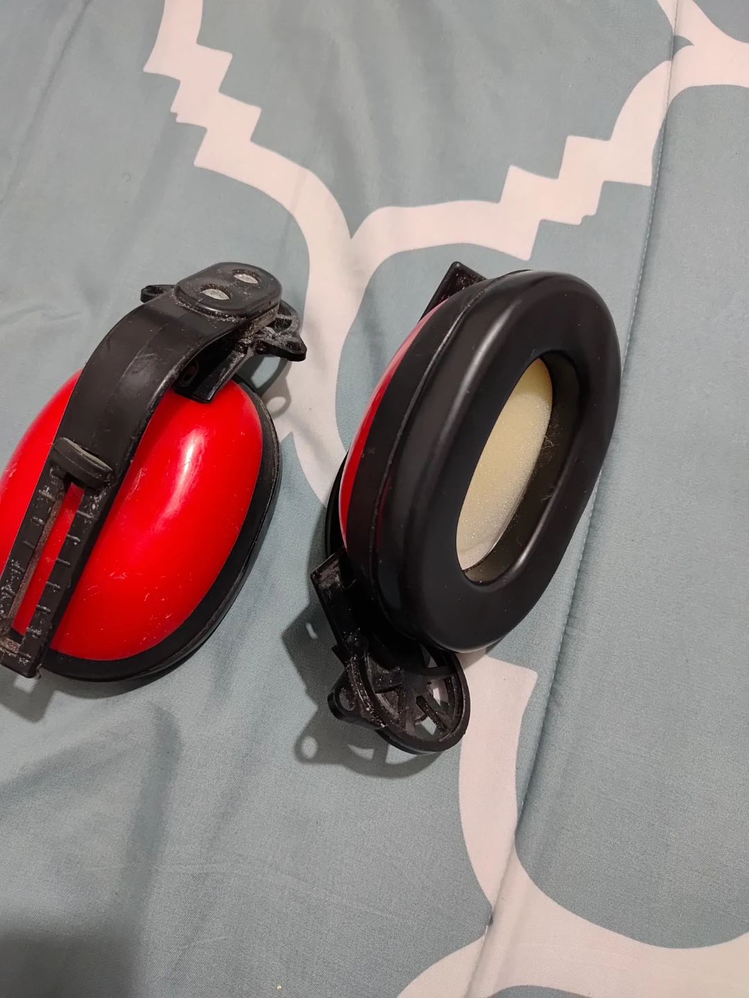 Red and Black Earmuffs