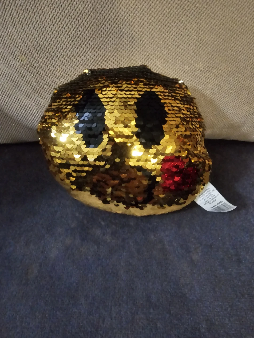 Sequin Emoji Plush Pillow