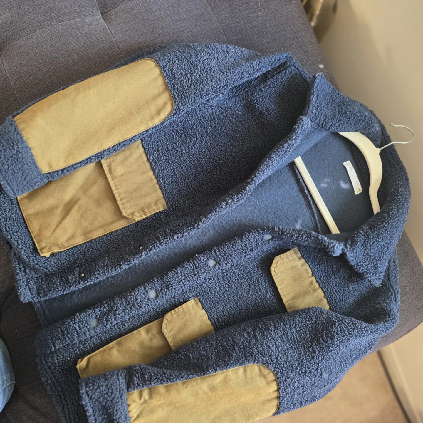 Boys' Fleece Jacket - Blue/Tan - photo 3