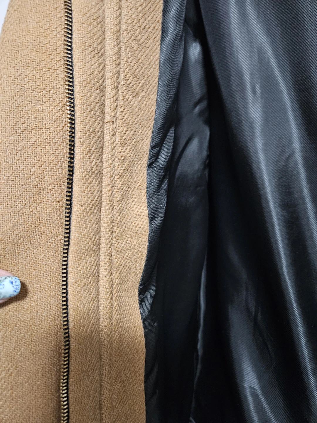 Tan Hooded Winter Coat with Faux Fur - photo 5