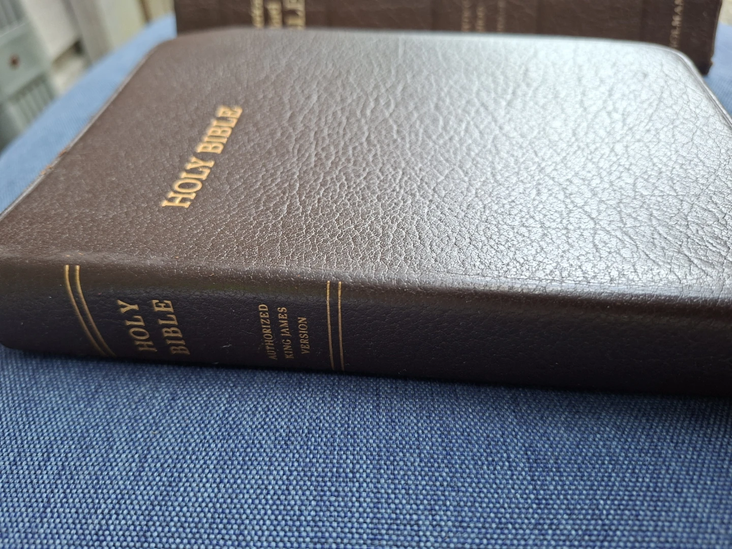 Vintage Brown Leather Bibles: NASB & KJV - photo 3