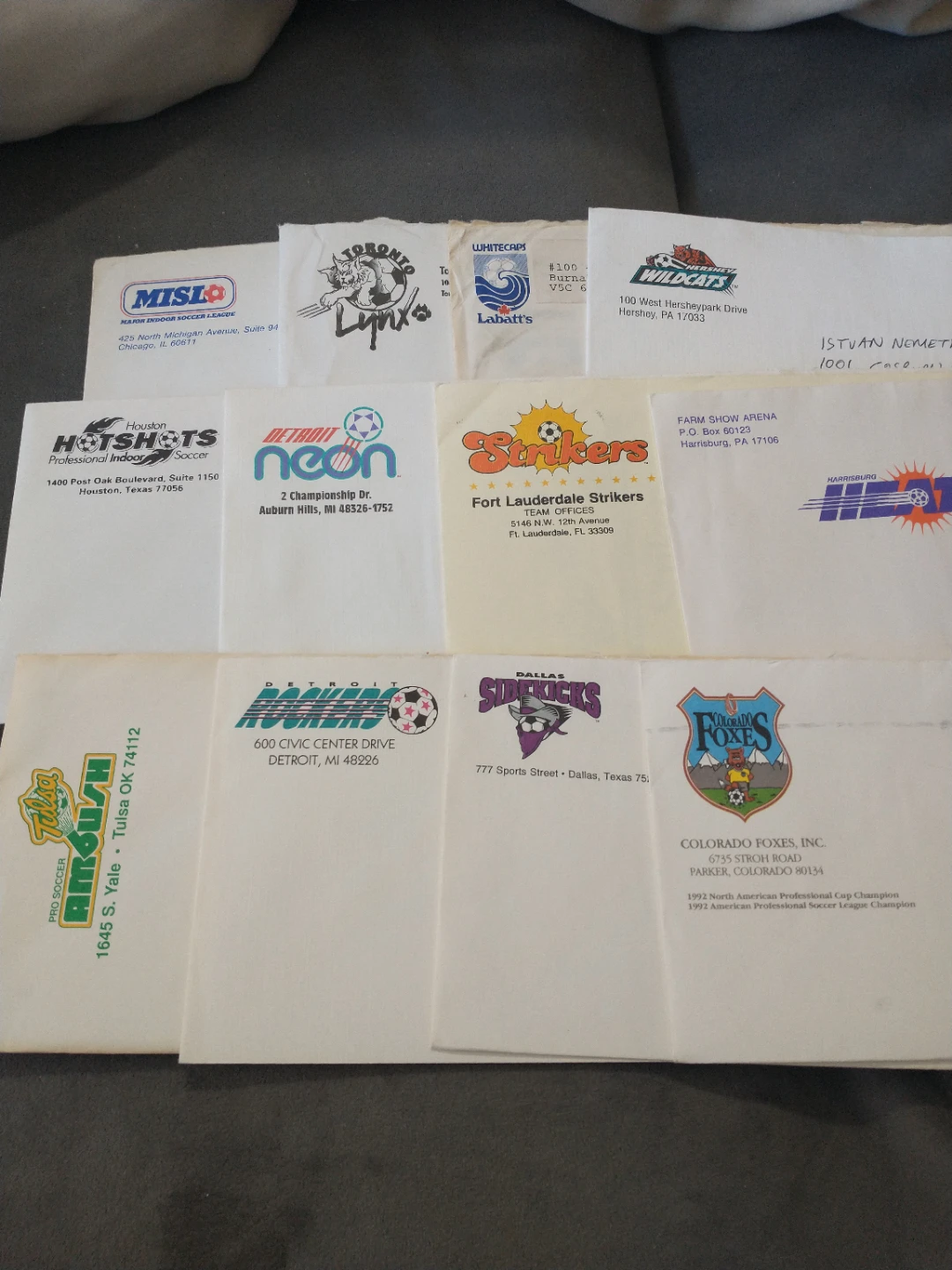Collection of 300+ 1980s-1990s Defunct Pro Soccer Envelopes