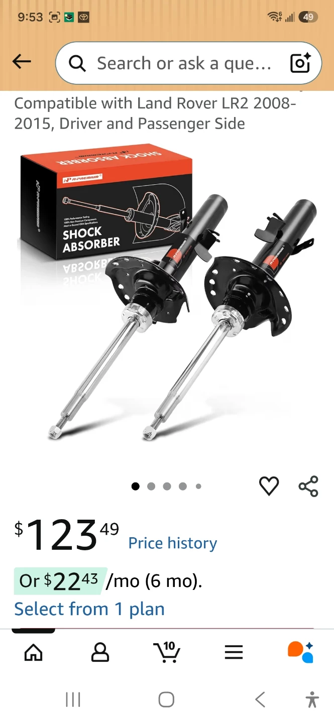 A-Premium Front Strut Assembly for Land Rover LR2