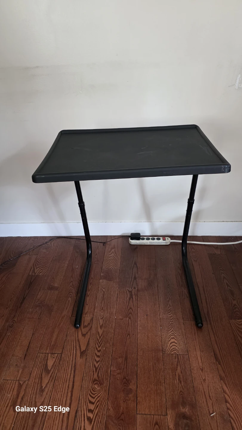 Black Adjustable Folding Tray Table