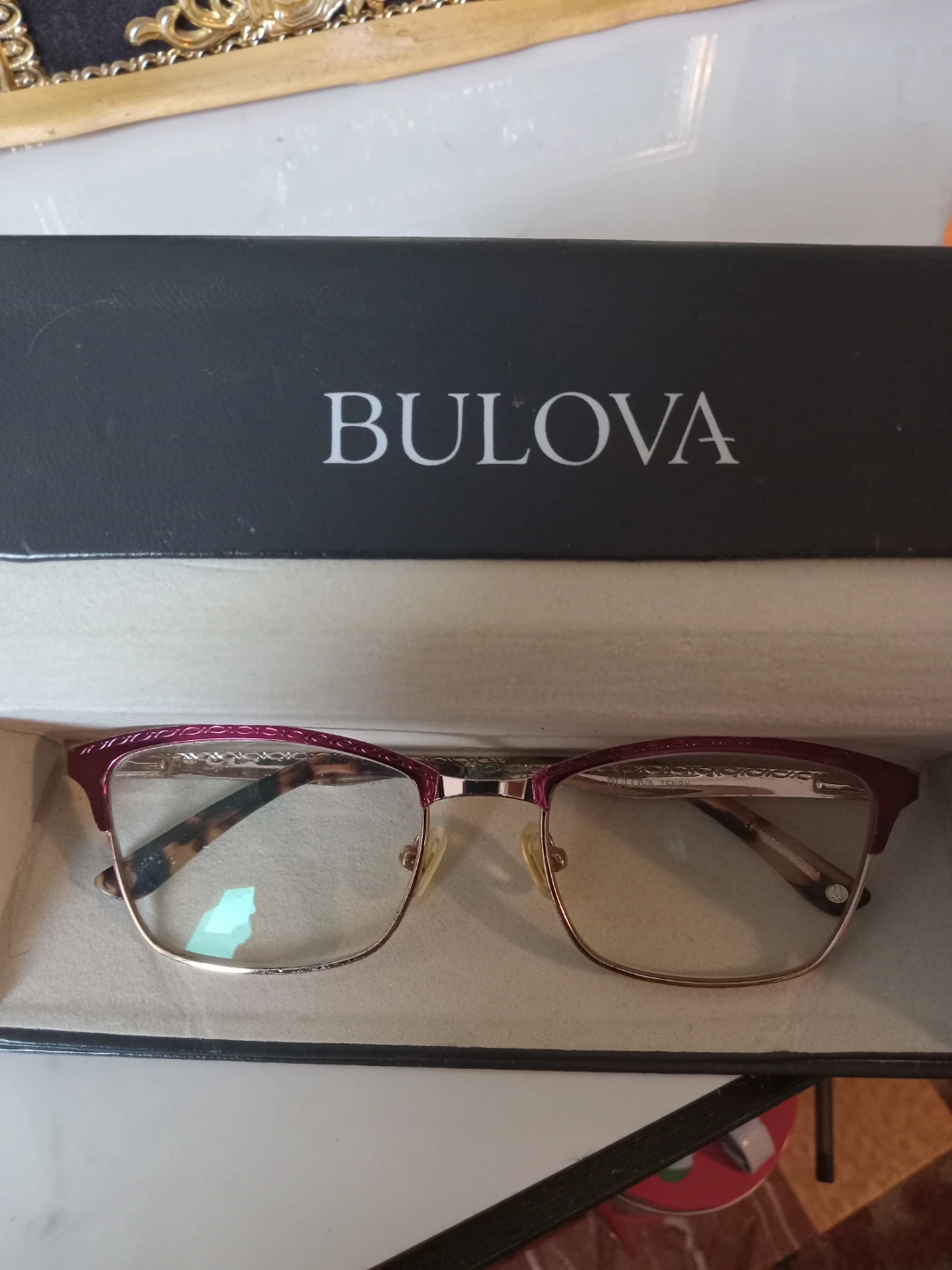 Bulova Wine/Gold Eyeglasses
