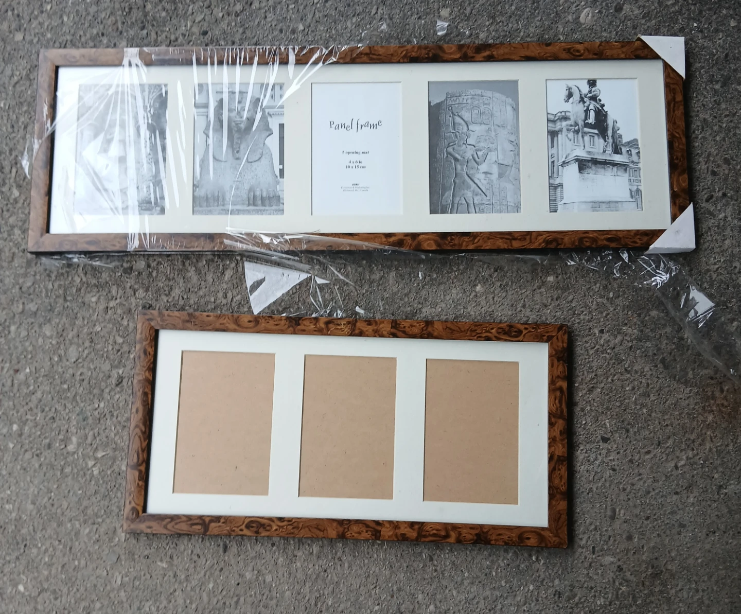 Set of two panel photo frames