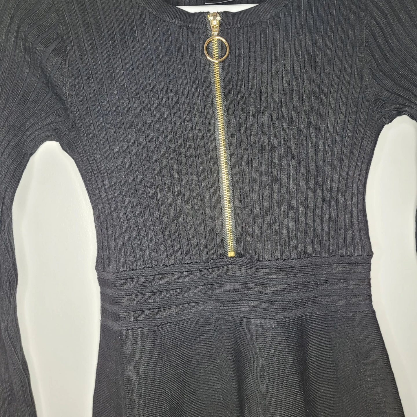 INC  Black Ribbed Dress - photo 2