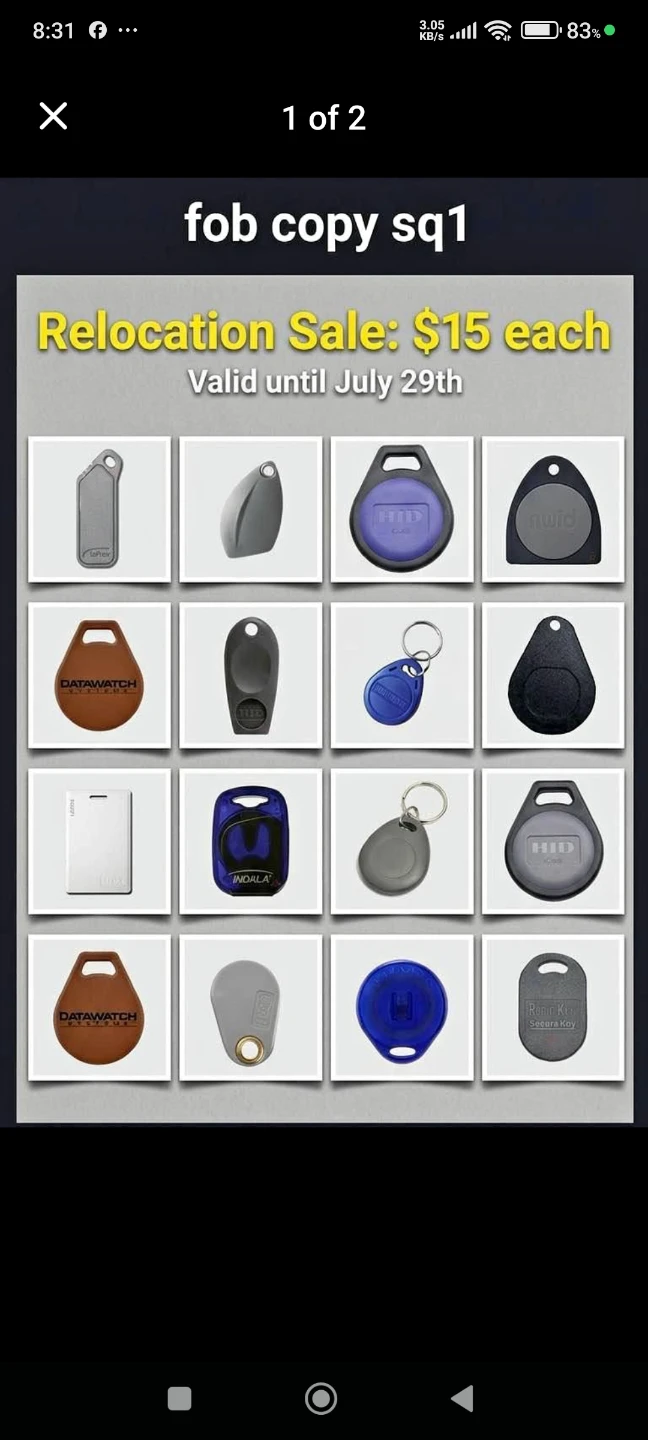 RFID Key Fob Copy Service